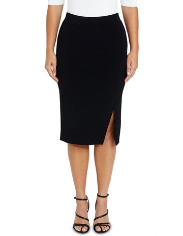 Ava Knit Skirt in Black
