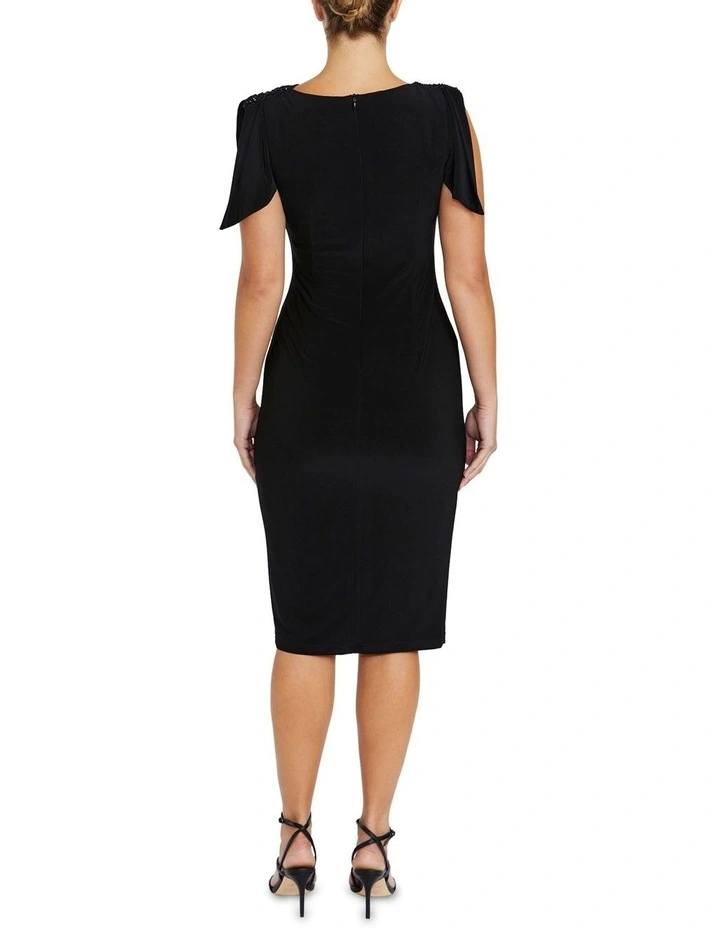 Hebe Jersey Dress in Black image 2