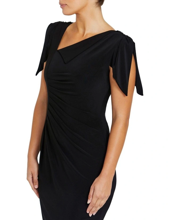 Hebe Jersey Dress in Black image 3