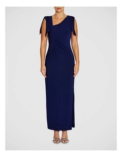 Hebe Jersey Gown in Navy