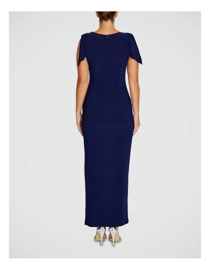Hebe Jersey Gown in Navy image 2