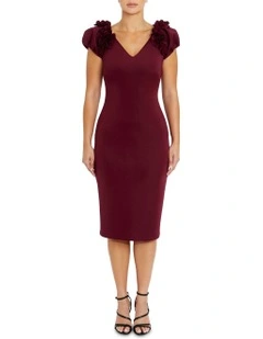 Petal Dress in Burgundy