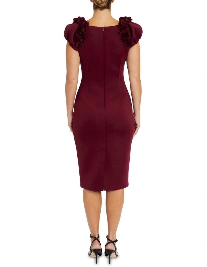 Petal Dress in Burgundy image 2