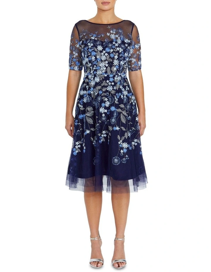 Catalina Navy Midi Dress image 1