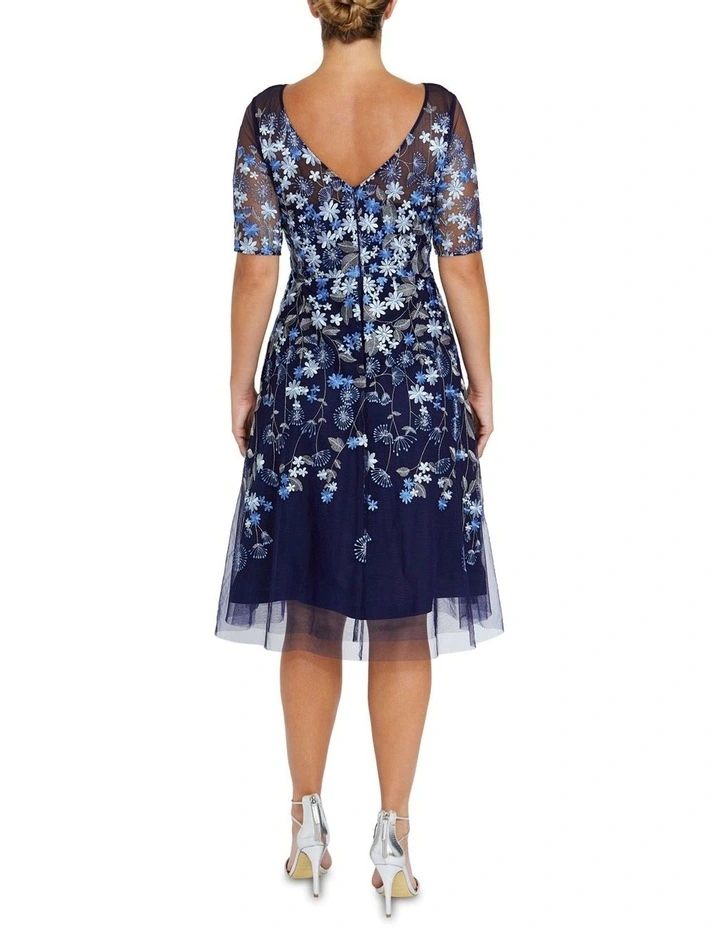 Catalina Navy Midi Dress image 2
