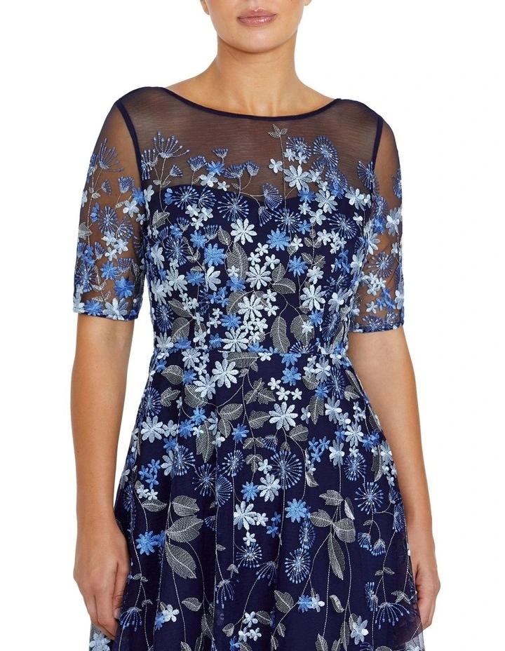 Catalina Navy Midi Dress image 3