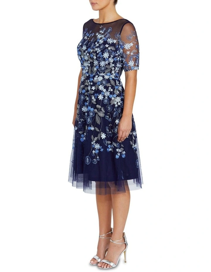 Catalina Navy Midi Dress image 4
