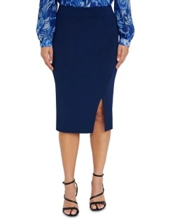 Ava Knit Skirt in Navy