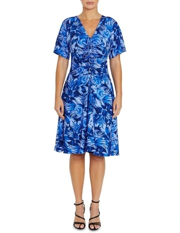 Shelly Jersey Dress in Blue