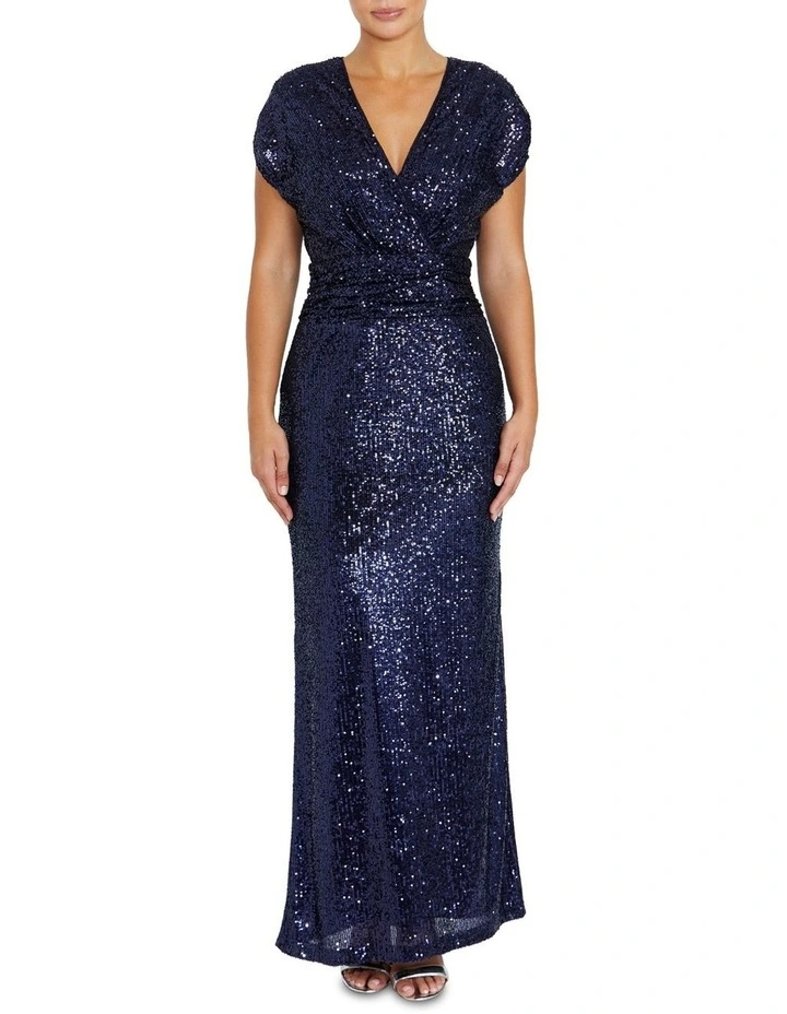 Calista Navy Sequin Gown image 1