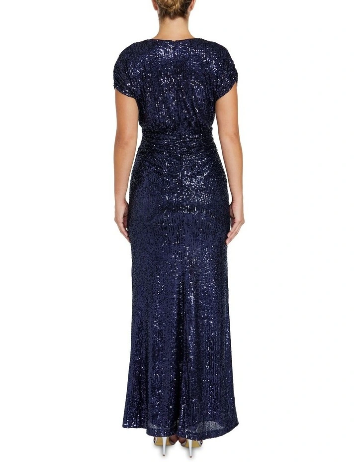 Calista Navy Sequin Gown image 2