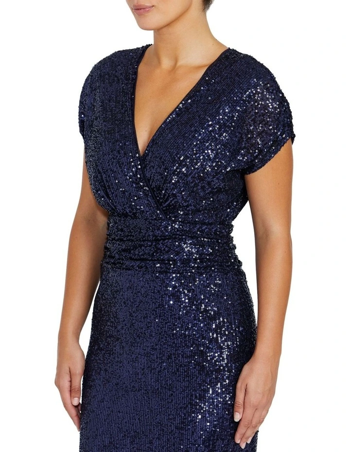 Calista Navy Sequin Gown image 3