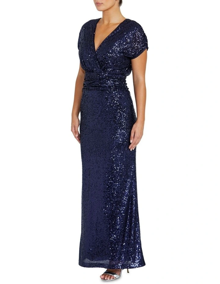 Calista Navy Sequin Gown image 4