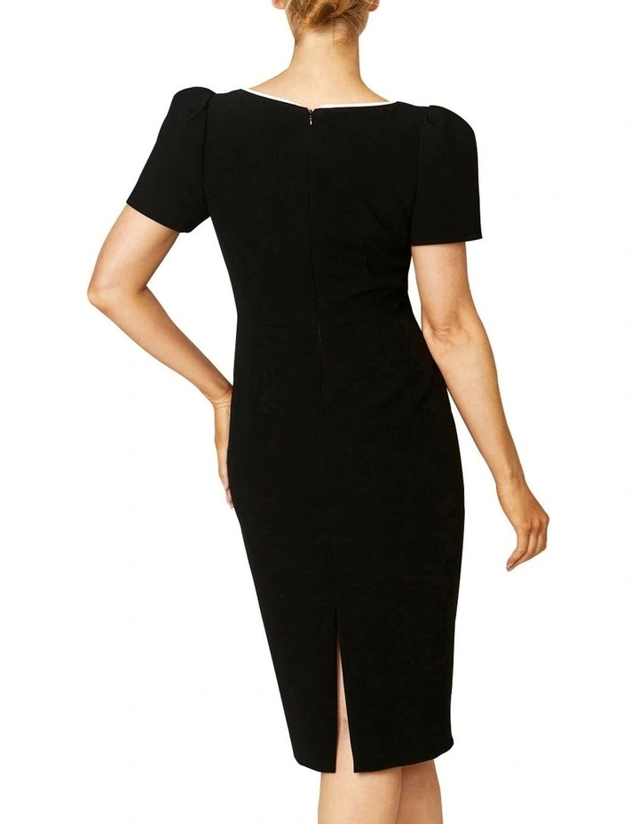 Livinia Dress in Black & Ivory image 5
