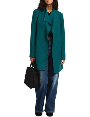 Ruby Felted Wool Coat in Green