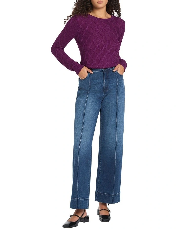 Galaxy Shimmer Knit in Plum image 2