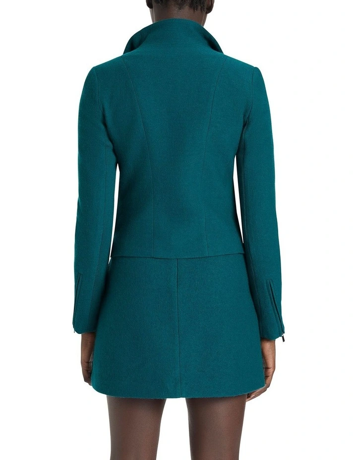 Lani Felted Wool Jacket in Green image 4