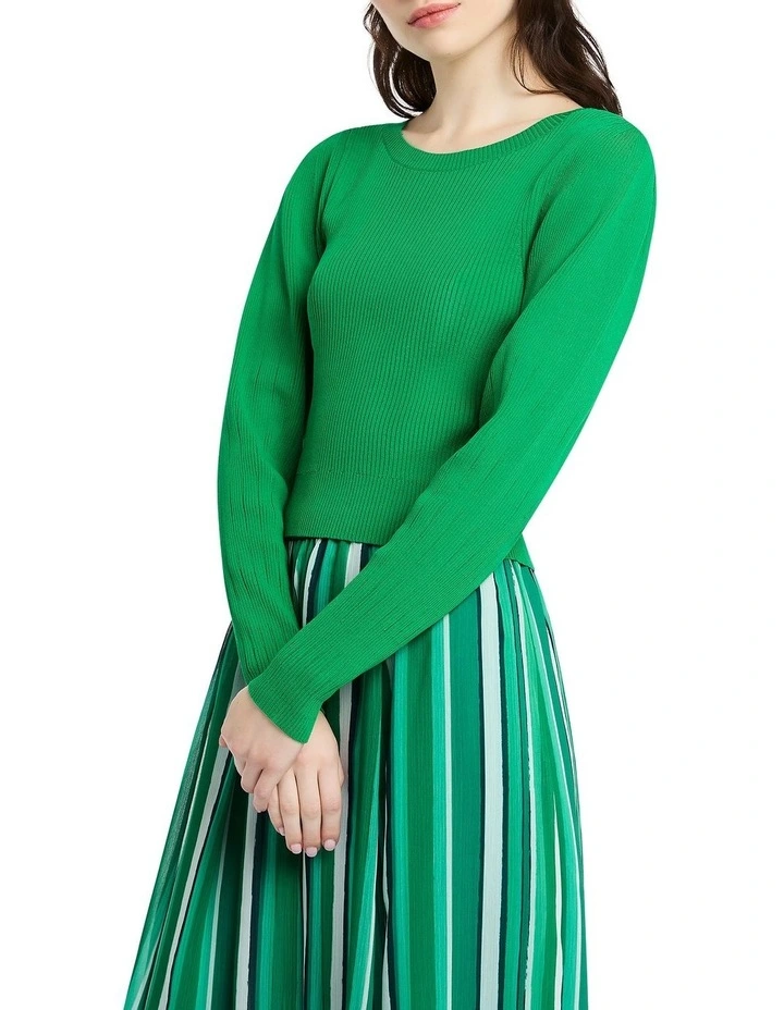 Dolores Crop Knit in Sassafras Green image 1