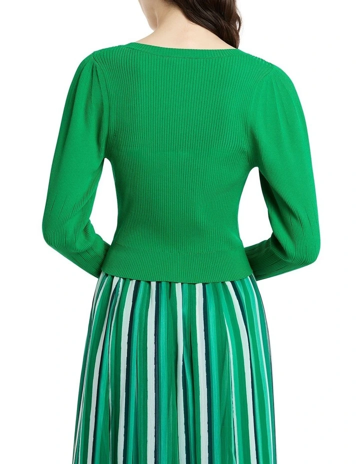 Dolores Crop Knit in Sassafras Green image 4