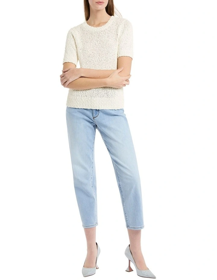 The Great Race Knit Top in Ivory image 2