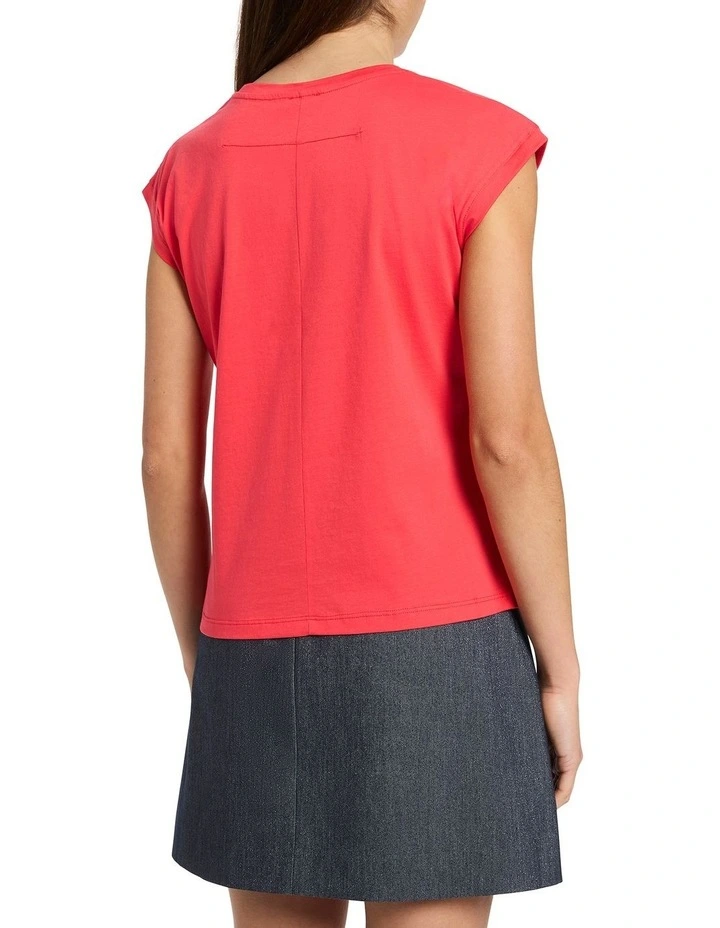 Martie Mercerised Cotton Tee in Oahu image 4