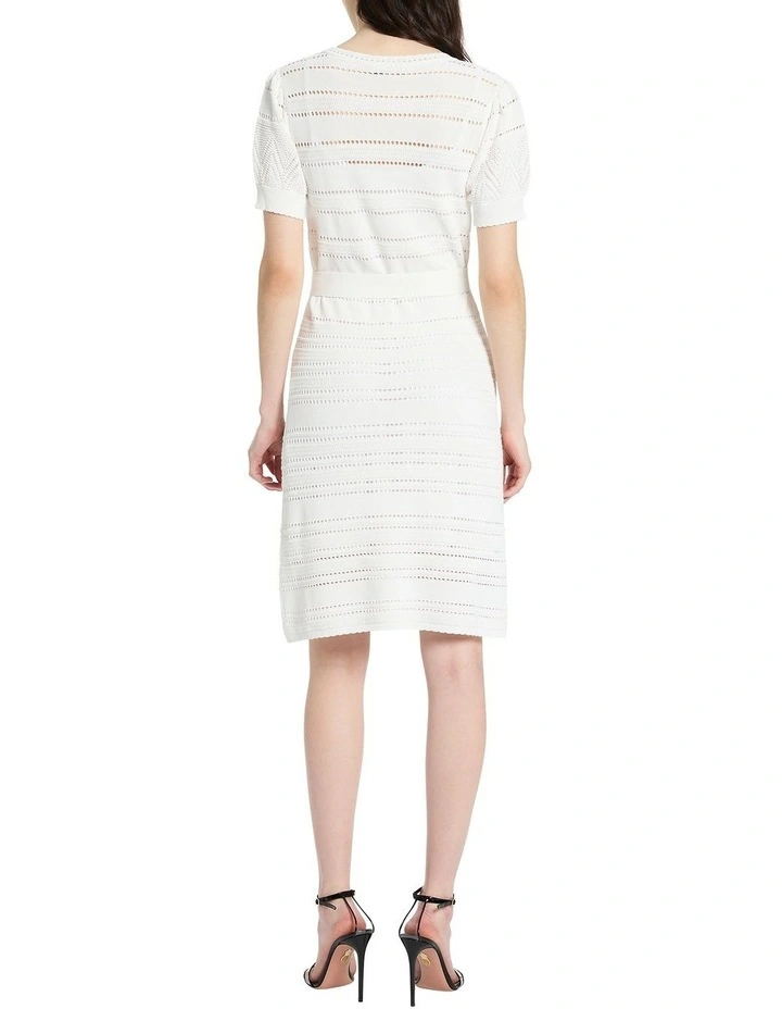 Last Tango Knit Crochet Dress in White image 4