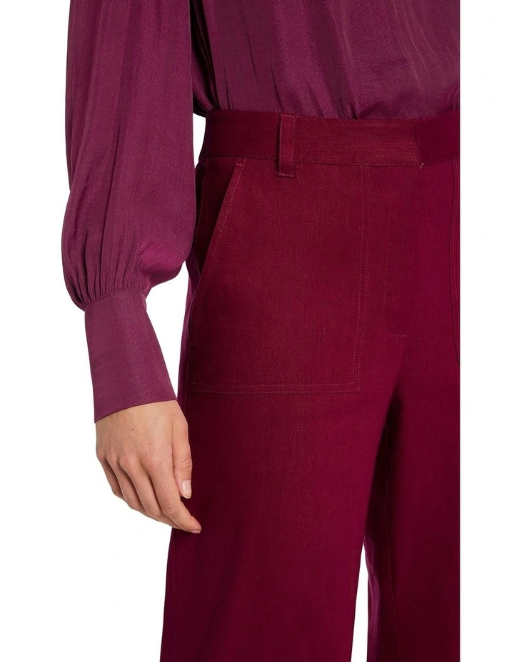 Eva Wide Leg Linen Pant in Miami image 3