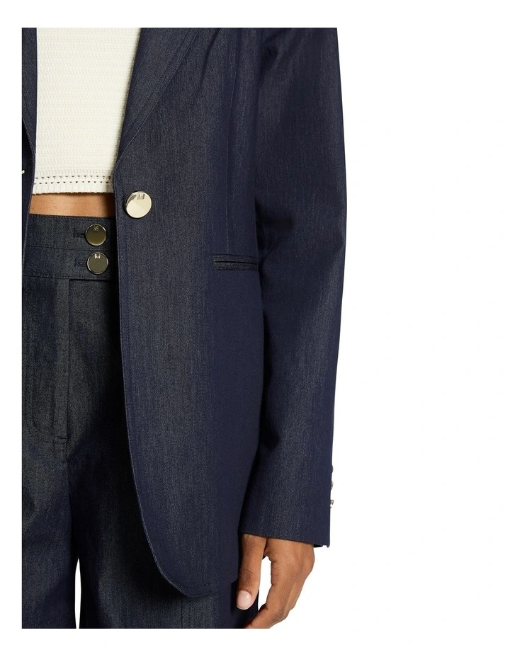 Spencer Smart Denim Blazer in Indigo image 3