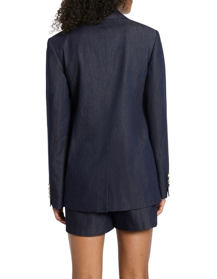 Spencer Smart Denim Blazer in Indigo image 4
