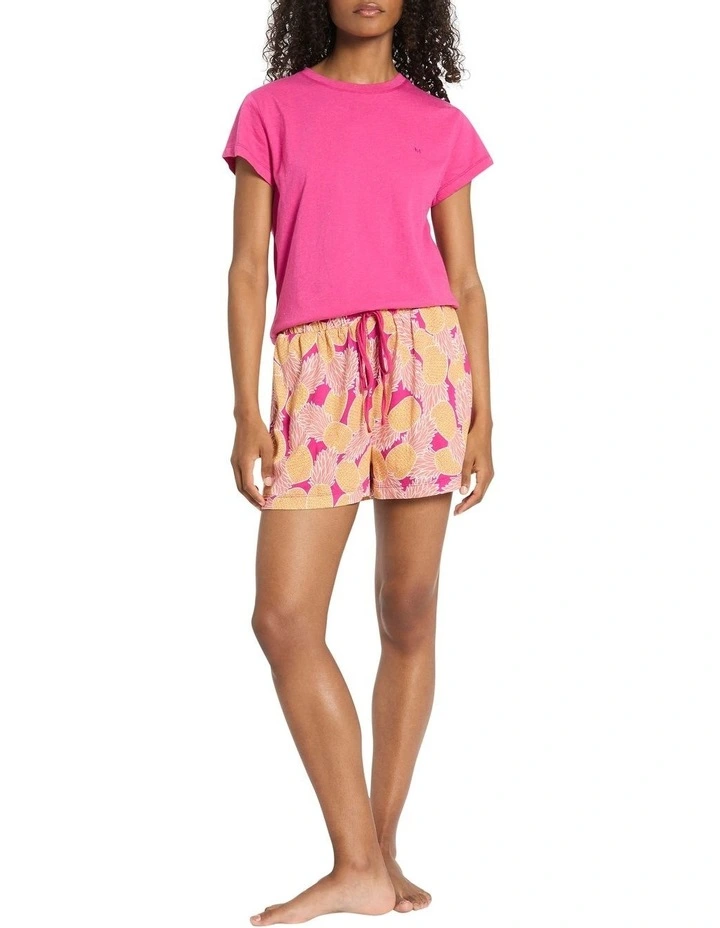 Feeling Pine PJ Tee Set in Pink Multi image 1