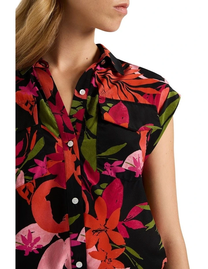 Don't Take It Citrus-ly Top in Black Multi image 2