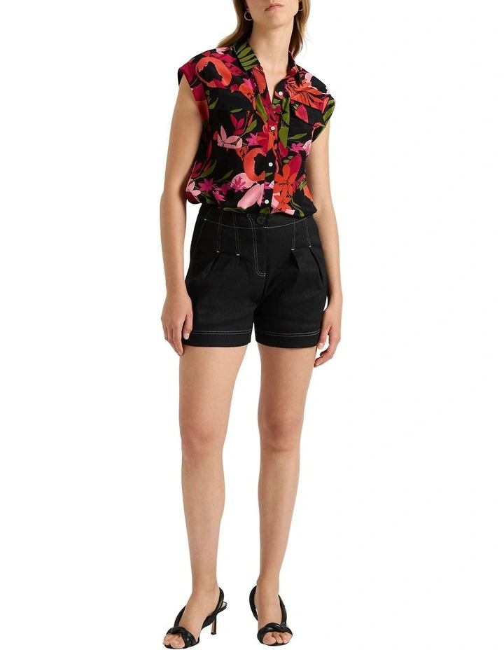 Don't Take It Citrus-ly Top in Black Multi image 3