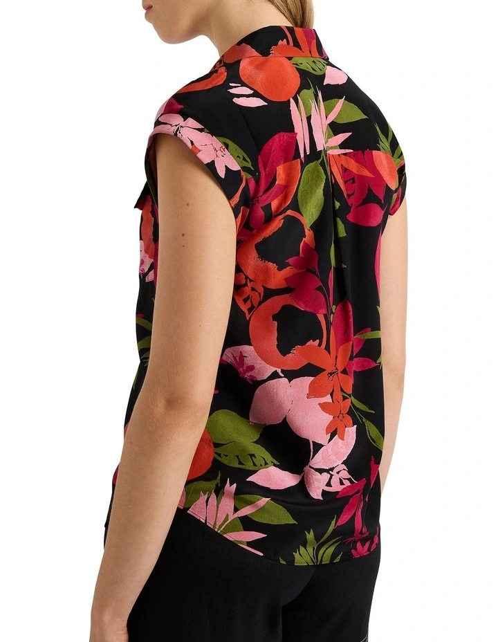 Don't Take It Citrus-ly Top in Black Multi image 4