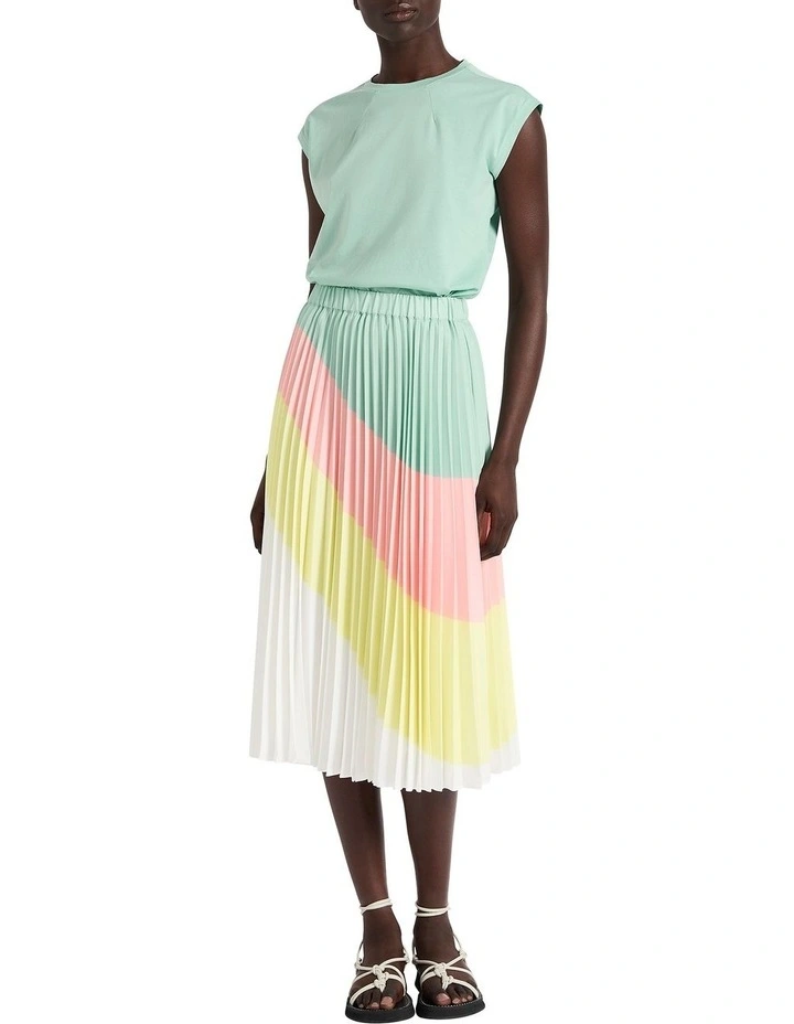 Carlie Mercerised Cotton Tee in Seafoam image 2
