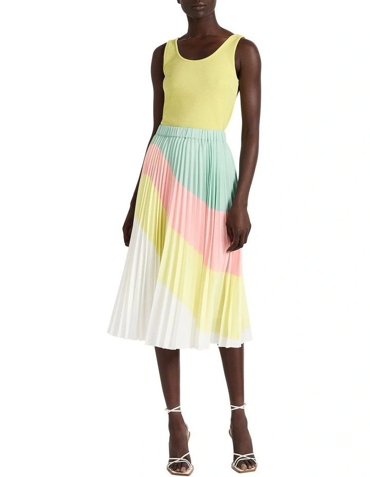 Musk Be Love Pleat Skirt in Seafoam Multi image 1