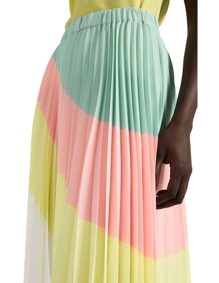 Musk Be Love Pleat Skirt in Seafoam Multi image 3