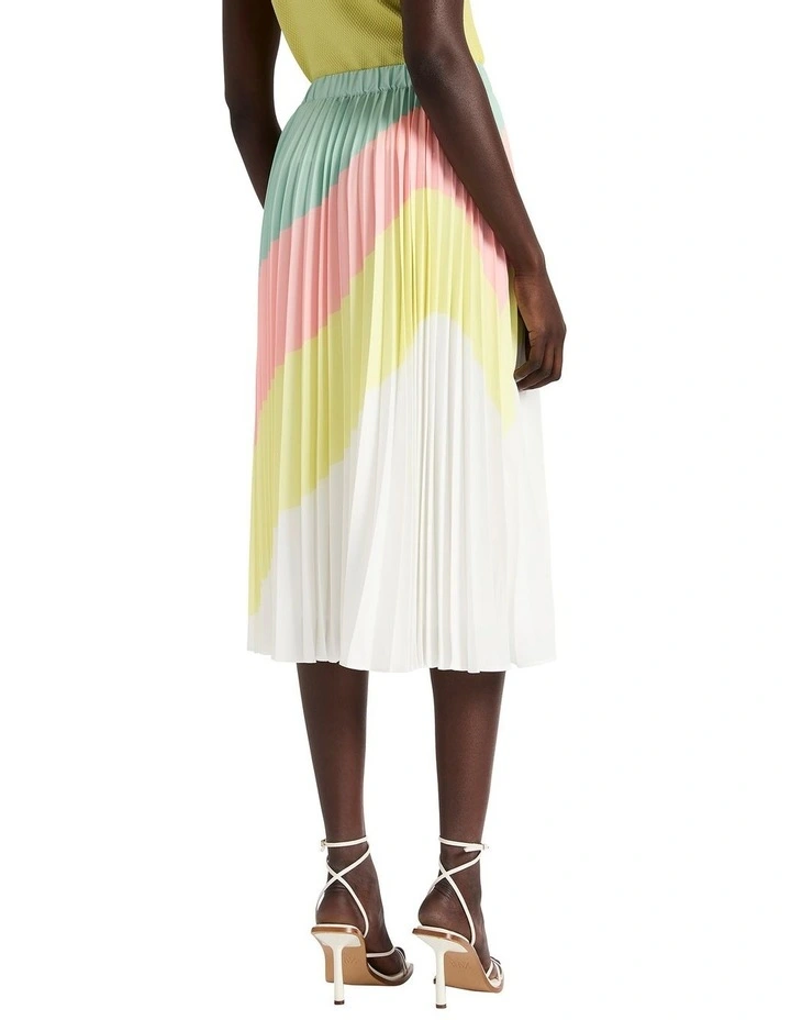 Musk Be Love Pleat Skirt in Seafoam Multi image 4