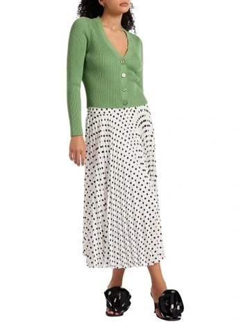 Everytime Rib Knit Cardigan in Olive
