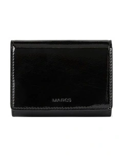 Odette Patent Card Holder in Black