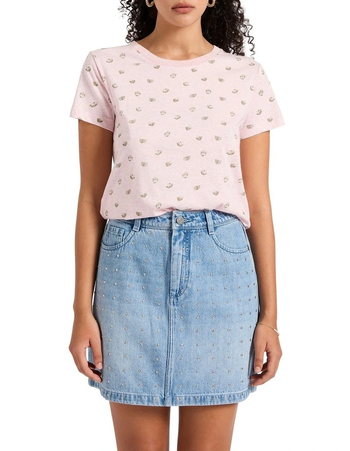 Living On The Hedge Tee in Petal Multi image 1