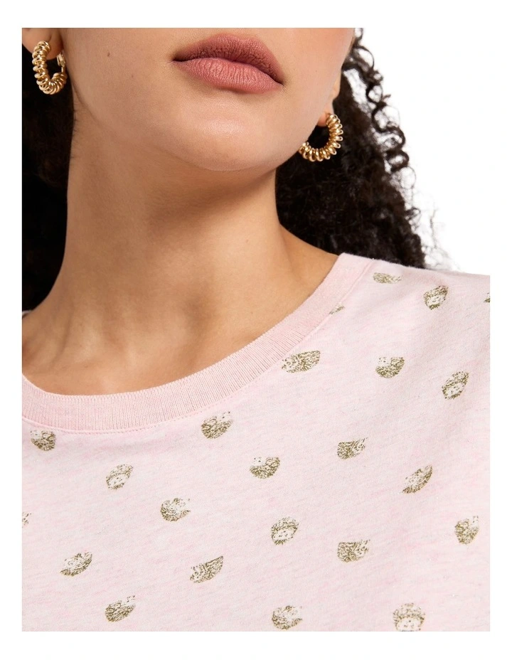 Living On The Hedge Tee in Petal Multi image 3