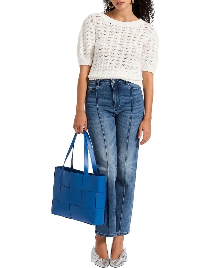 Turn To You Knit Top in Ivory image 2