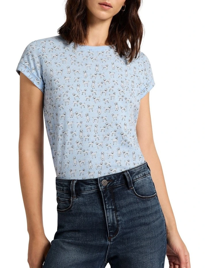 Raise The Woof Tee in Shower Multi image 1