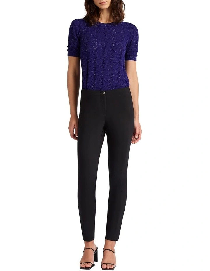 Eden Cotton Speckle Knit Top in Ultramarine image 3