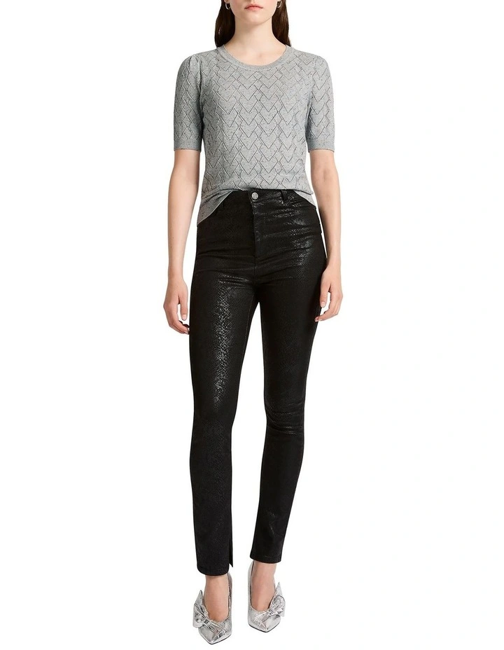 Eden Cotton Speckle Knit in Grey image 2