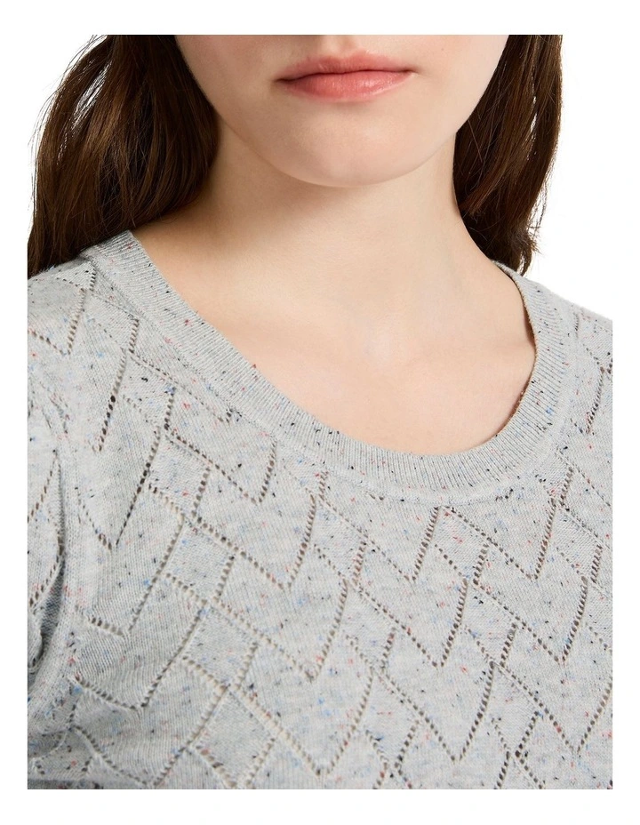 Eden Cotton Speckle Knit in Grey image 4