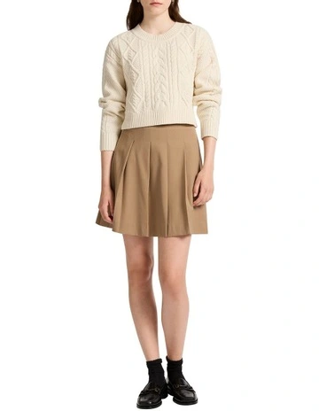 Show And Prove Mini Skirt in Biscuit