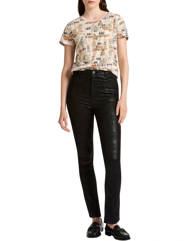 Town By The River Tee in White Multi image 3