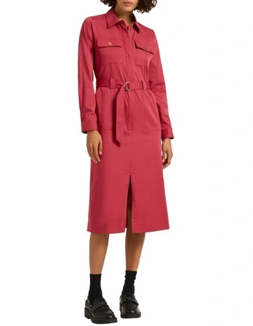 Caitlyn Longline Shirt Dress in Fearless