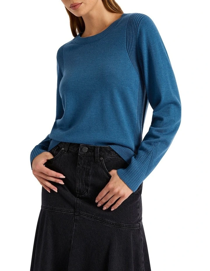 Lucy Merino Knit in Caspian Melange image 1